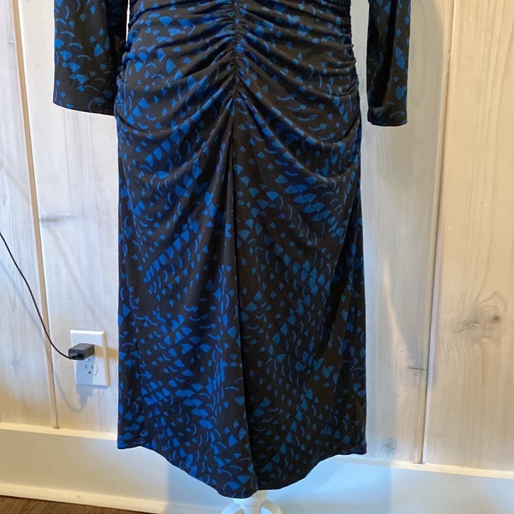 White House black market black with blue jewel print dress NWT - Picture 7 of 7